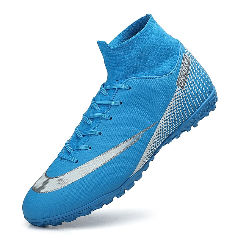 Turf Fußballschuhe Hohe Knöchel Futsal Männer Ag Tf Outdoor Atmungsaktive Fußball Stiefel Rutschfeste Trainer