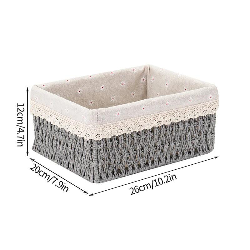 Sandsberg | Stylischer geflochtener Storage Basket – Vielseitiger Organizer für Spielzeug, Snacks und Kleidung mit praktischen Griffen