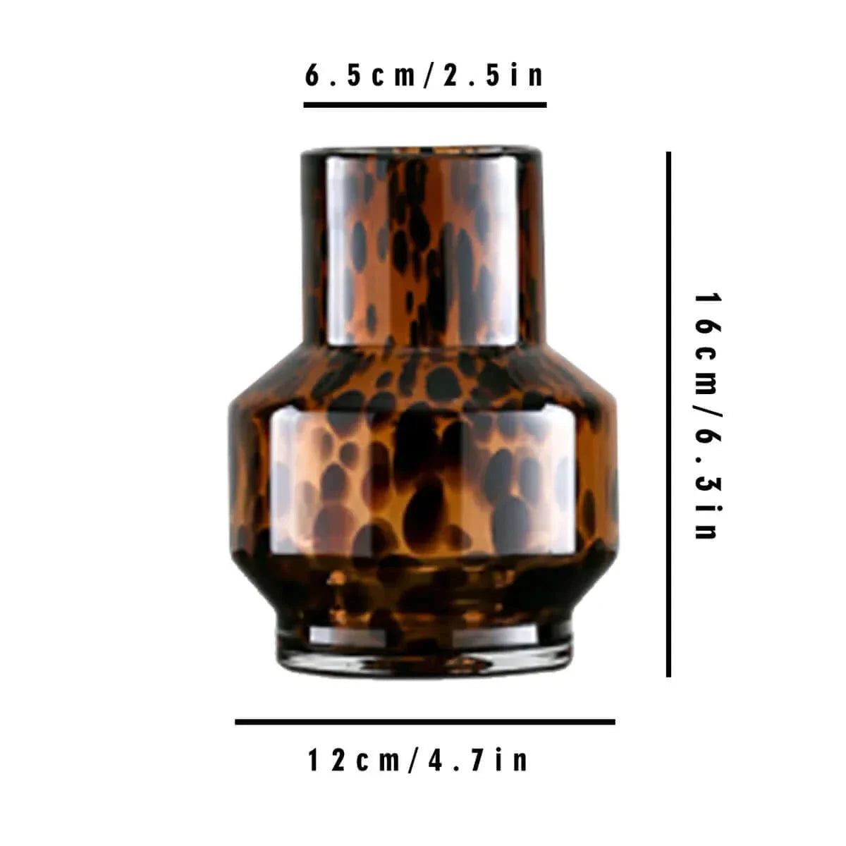 Leicht Luxus Leopard Glasvase - Sandsberg Home Accents