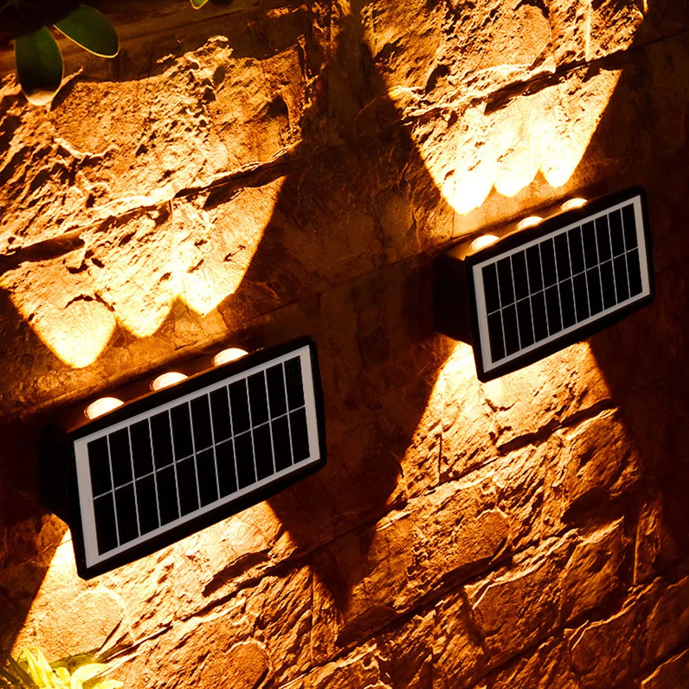 Sandsberg | Solar LED Außenwandleuchte mit Up & Down Effekt – Moderne Wandbeleuchtung für Garten und Terrasse