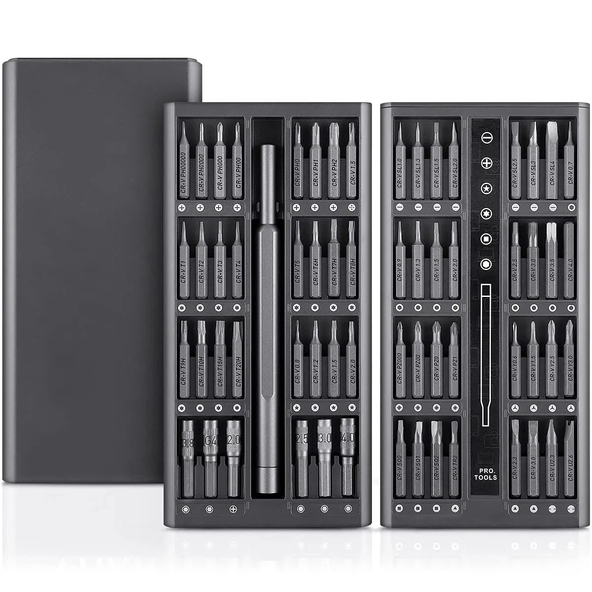 63-in-1 Präzisionsschraubendreher Set: Professionelles Reparaturwerkzeug-Set mit Phillips-, Torx- und magnetischen Schraubendrehereinsätzen - Ideal für iPhone, Uhr, Kamera