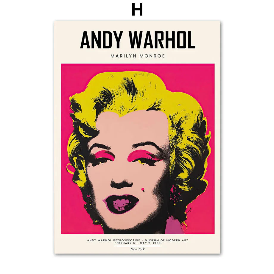 Andy Warhol Kuh Zebra Banane Suppe Sonnenuntergang Wandkunst Leinwandmalerei Nordische Poster und Drucke Wandbilder für Wohnzimmerdekoration