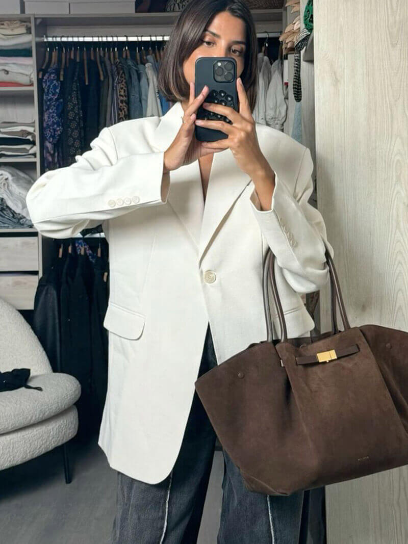 Sandsberg | Hedwig | Moderne Damen Wildleder Handtasche – Elegant, Vielseitig & Zeitlos