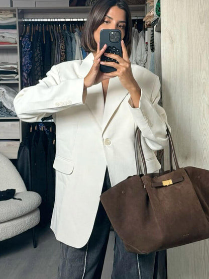 Sandsberg | Hedwig | Moderne Damen Wildleder Handtasche – Elegant, Vielseitig & Zeitlos