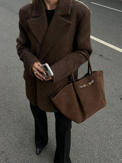 Sandsberg | Hedwig | Moderne Damen Wildleder Handtasche – Elegant, Vielseitig & Zeitlos