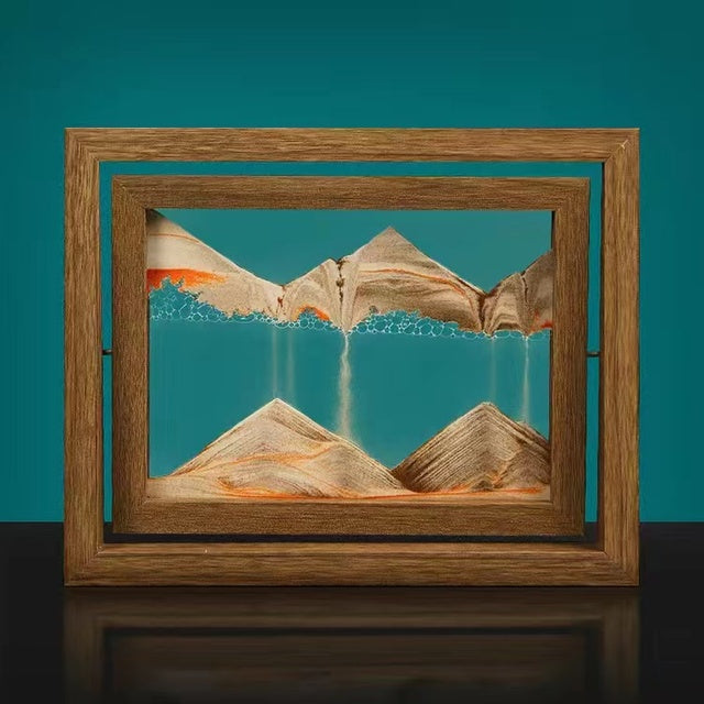 Rotierende 3D-Sandmalerei aus Holz