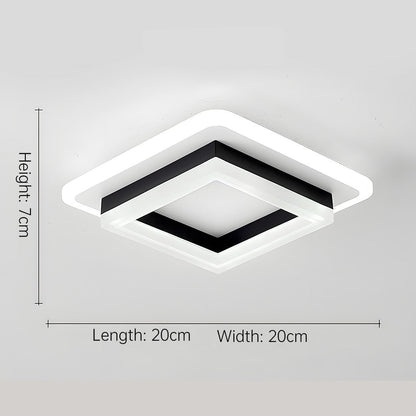 Sandsberg | Slim Square Modern LED-Deckenleuchte – Minimalistische Einbauleuchte für sanfte Umgebungsbeleuchtung
