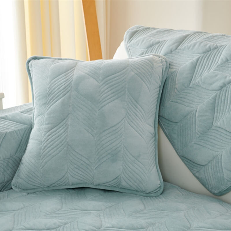 Wildlederplüsch elegantes Muster Sofa schützender rutschfester Couchbezug