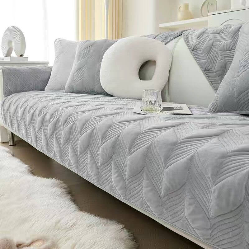 Wildlederplüsch elegantes Muster Sofa schützender rutschfester Couchbezug