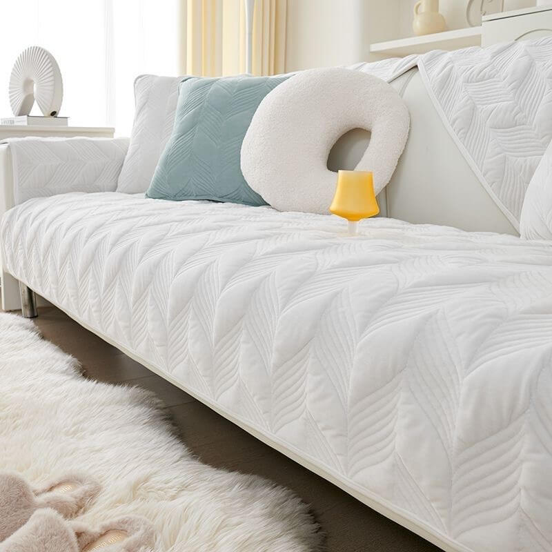 Wildlederplüsch elegantes Muster Sofa schützender rutschfester Couchbezug
