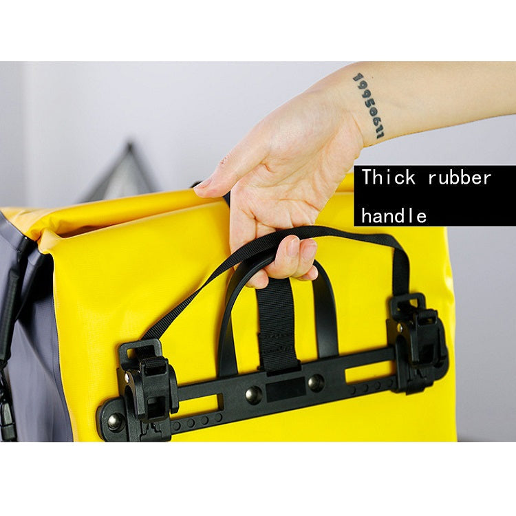 Sandsberg | WHEEL UP 25L WHFS001 Wasserdichte Fahrradtasche Regal Tasche Unilateral Rahmen Tasche Langstrecken Fahrradtasche 25L(Gelb)