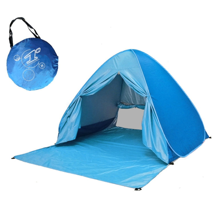 Sandsberg | Mit Vorhang Automatische Instant Pop Up Zelt Tragbares Strandzelt, Größe: 150x165x110cm(Blau)