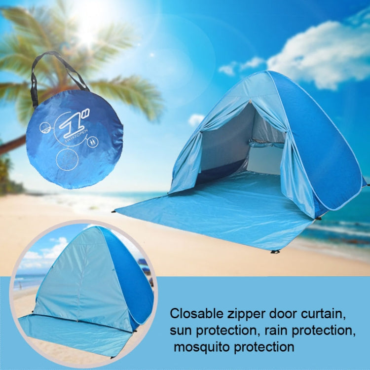 Sandsberg | Mit Vorhang Automatische Instant Pop Up Zelt Tragbares Strandzelt, Größe: 150x165x110cm(Blau)