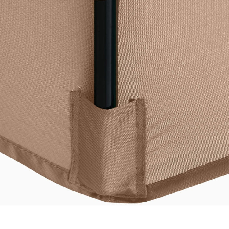 Sandsberg | Polyester Balkon Sonnenschirm Ersatzstoff Rund Gartenmarkisenbezug, Größe: Durchmesser 3m 8 Rippen (Khaki)