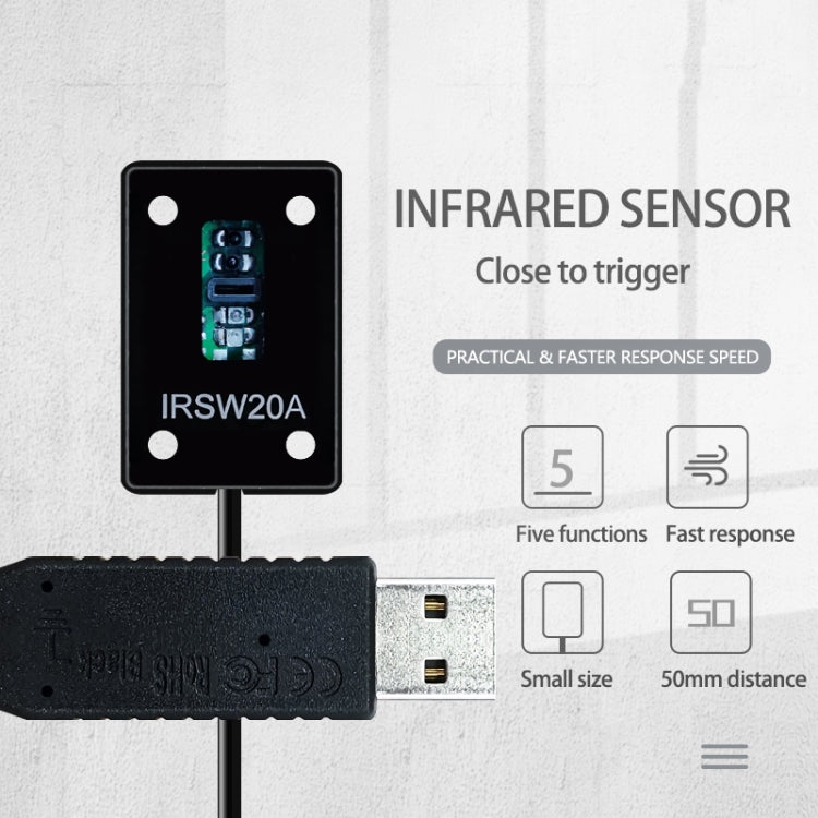 Sandsberg | Pcsensor IRSW20A USB-Schalter Programmierbare Tastatur Maus Automatischer Scanner Näherungssensor