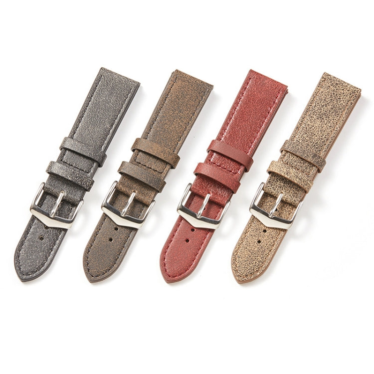 Sandsberg | 22mm Kleine Gebrochene Textur Rindslederarmband Geeignet Für Huawei Uhr (Schwarz)