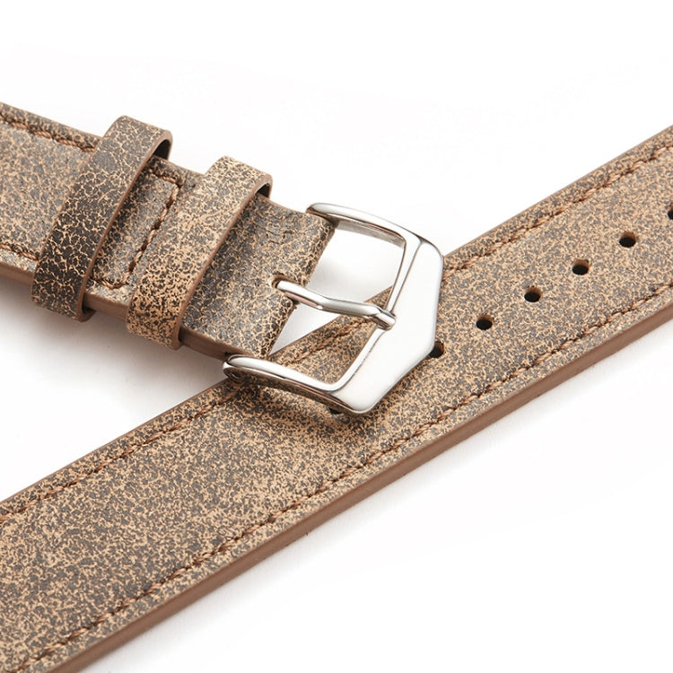 Sandsberg | 22mm Kleine Gebrochene Textur Rindslederarmband Geeignet Für Huawei Uhr (Schwarz)