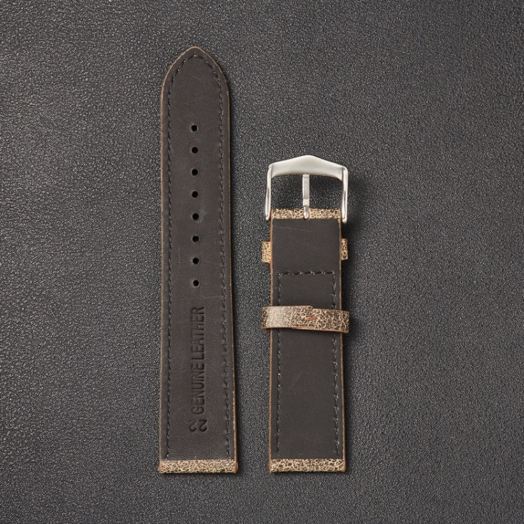 Sandsberg | 22mm Kleine Gebrochene Textur Rindslederarmband Geeignet Für Huawei Uhr (Schwarz)
