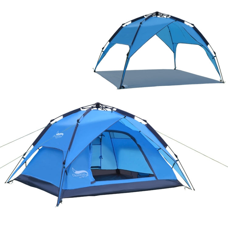Sandsberg | Desert&Fox Outdoor Reise Camp Zelt Strand Automatisch Einfach Aufzubauendes Zelt für 3-4 Personen (Himmelblau)