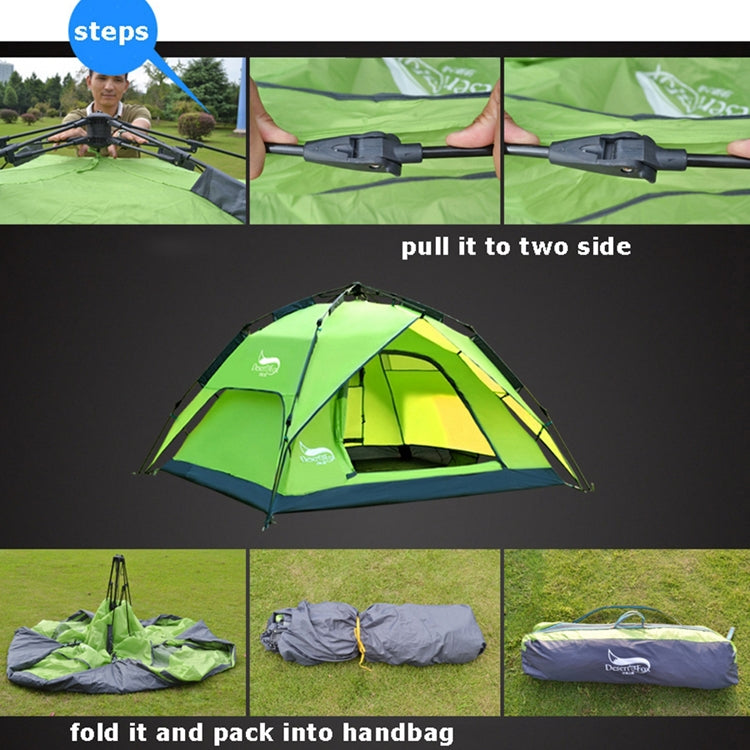 Sandsberg | Desert&Fox Outdoor Reise Camp Zelt Strand Automatisch Einfach Aufzubauendes Zelt für 3-4 Personen (Himmelblau)