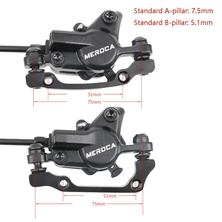 Sandsberg | Meroca M800 Fahrradbremse Mountainbike Universelle Beidseitige Bremse Öl Druck Scheibenbremse, Stil: Linke Hintere 1400mm