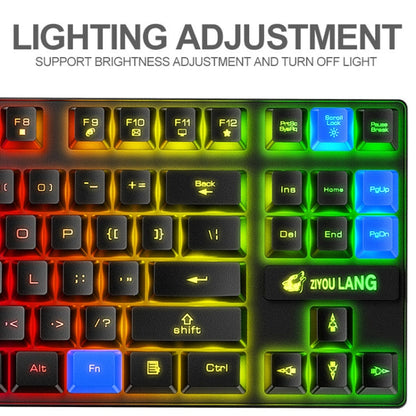 Sandsberg | ZIYOU LANG T87 Gaming Leuchtendes Kabelloses Tastatur- und Maus-Set (Blau)