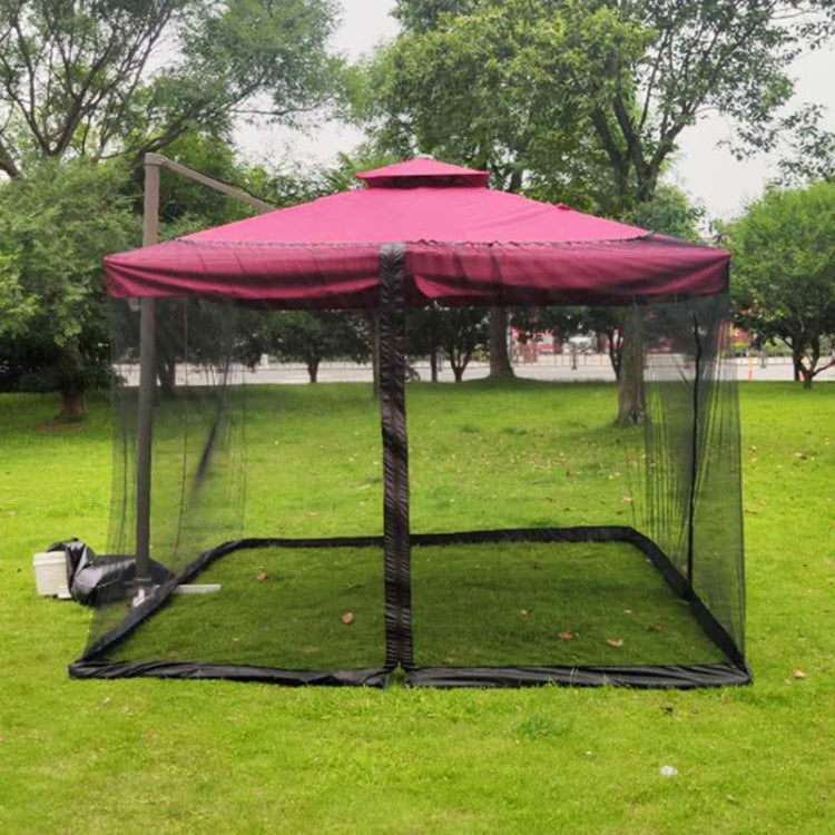 Sandsberg | HY-0205 300 x 230 cm Outdoor-Schirm Anti-Mücken-Netz Abdeckung, Abmessungen: Quadratische Schirme (Schwarz)