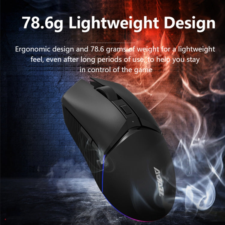 Sandsberg | Ajazz I309Pro 1600 DPI 8 Tasten Dual-Modus Gaming Wireless Bluetooth Maus (Schwarz)