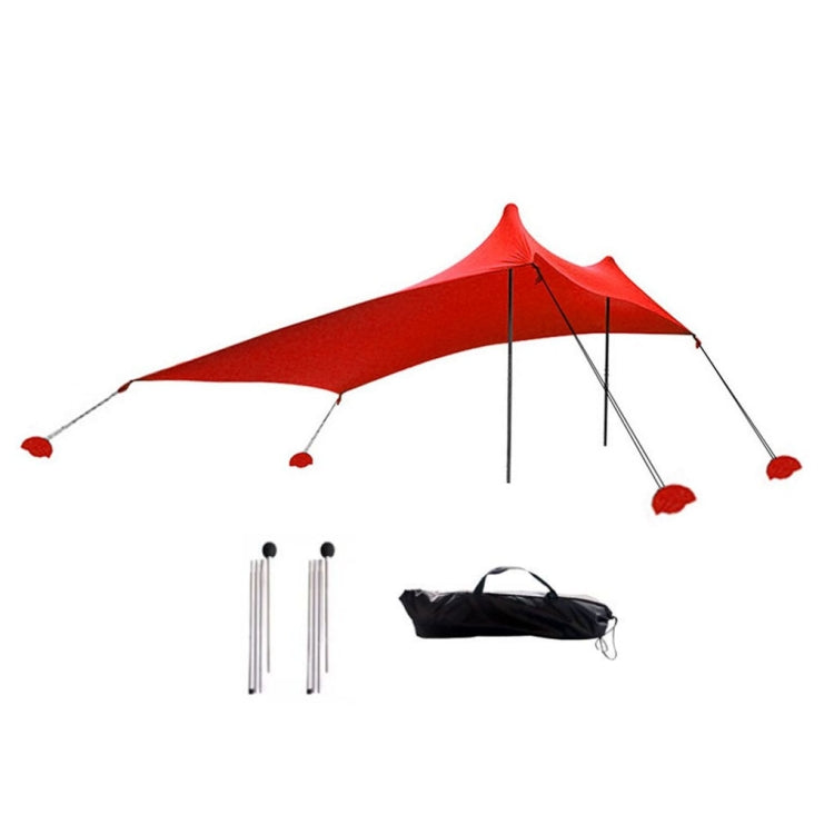 Sandsberg | Outdoor Strand Lycra Markise Camping Zelt Sonnenschutz Angelzelt, Größe: 210x200x150cm (Rot)