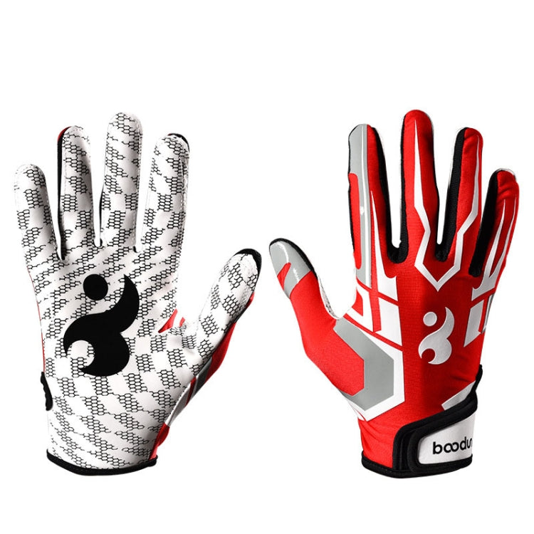 Sandsberg | BOODUN C281071G Baseball Rugby Handschuhe Fitness Sport Anti-Rutsch Outdoor Wanderschuhe (Rot S)