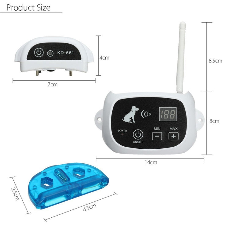 Sandsberg | KD-661 500m Wireless Electric Dog Pet Fence Shock Collar,Spec: Für Zwei Hunde (UK Stecker)