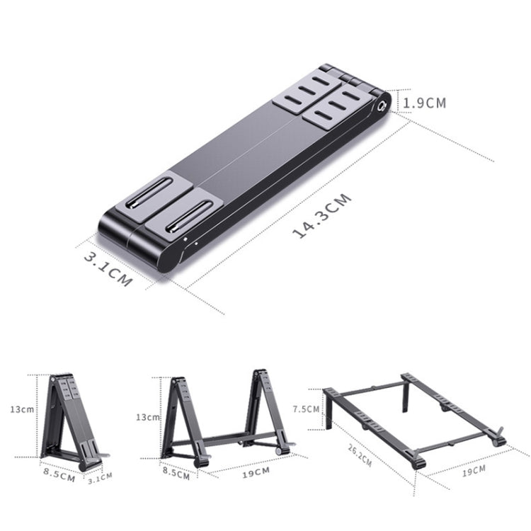 Sandsberg | X23 3 In 1 Tragbarer Speicher Faltbarer Aluminium Handy Tablet Ständer (Grau)