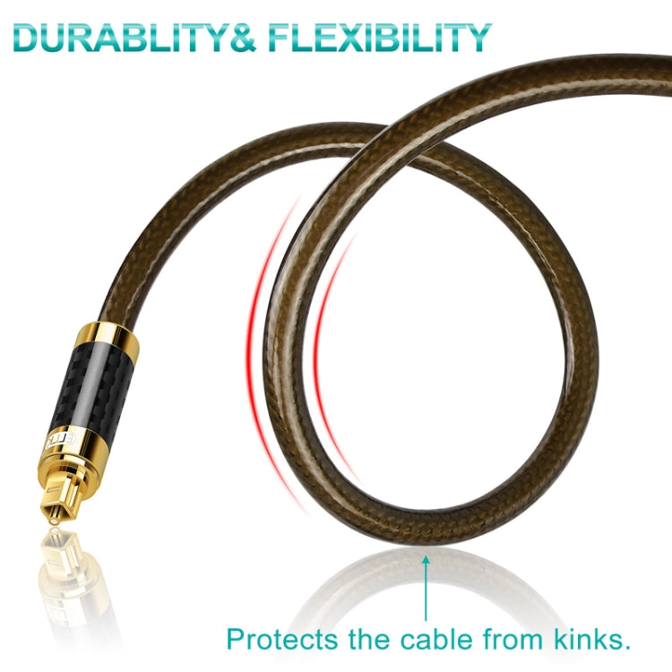 Sandsberg | EMK GM/A8.0 Digital Optical Fiber Audio Kabel Verstärker Audio Gold Plated Fever Line, Länge: 10m (Transparent Kaffee)