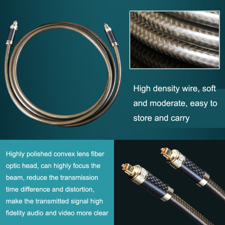 Sandsberg | EMK GM/A8.0 Digital Optical Fiber Audio Kabel Verstärker Audio Gold Plated Fever Line, Länge: 10m (Transparent Kaffee)