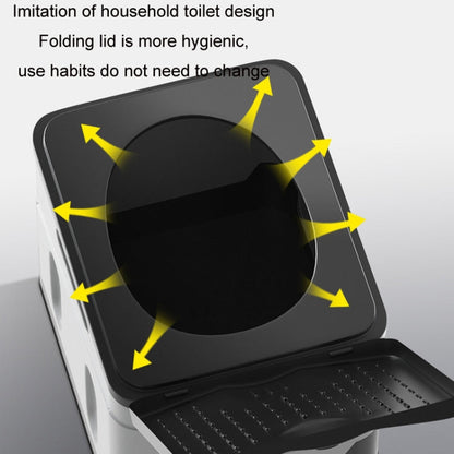 Sandsberg | Auto Faltbare tragbare Toilette Outdoor Notfall Mobile Toilette (Dunkelgrau)