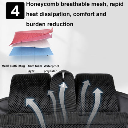 Sandsberg | Erweiterbarer wasserdichter Laptop-Rucksack für das Geschäft mit USB-Anschluss (Schwarz)