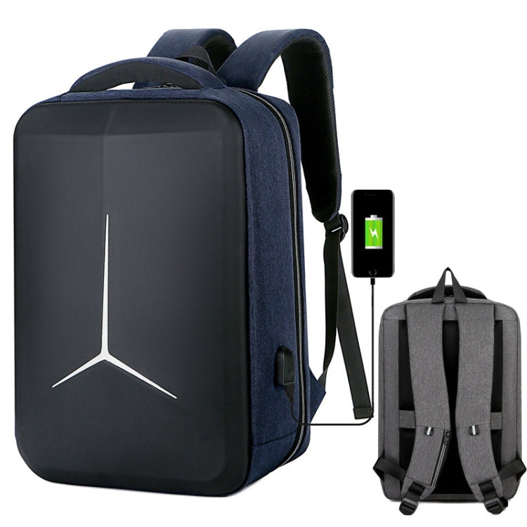 Sandsberg | 15 Zoll Multifunktionaler Wasserdichter Business Sport Laptop Rucksack mit USB-Anschluss (Navy Blau)