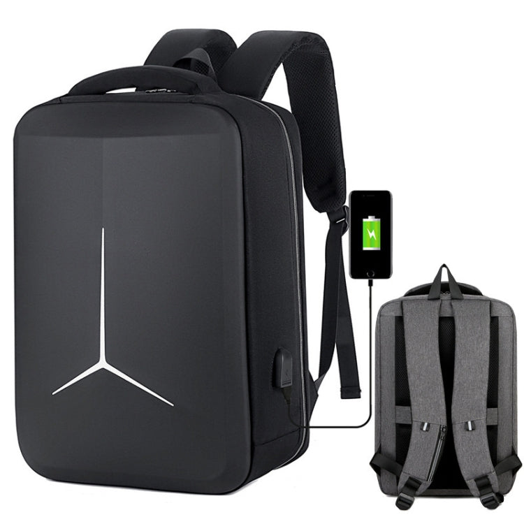 Sandsberg | 17 Zoll Multifunktionaler Wasserdichter Business Sport Laptop Rucksack mit USB-Anschluss (Schwarz)