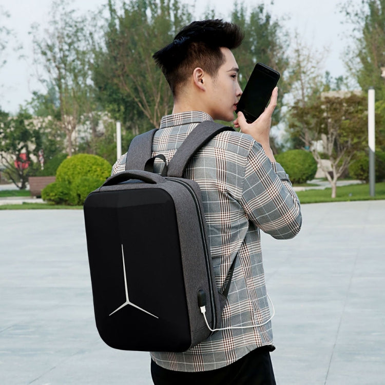 Sandsberg | 15 Zoll Multifunktionaler Wasserdichter Business Sport Laptop Rucksack mit USB-Anschluss (Navy Blau)