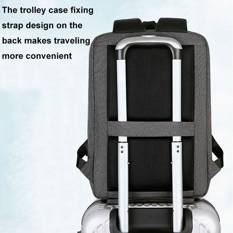 Sandsberg | 15 Zoll Multifunktionaler Wasserdichter Business Sport Laptop Rucksack mit USB-Anschluss (Navy Blau)