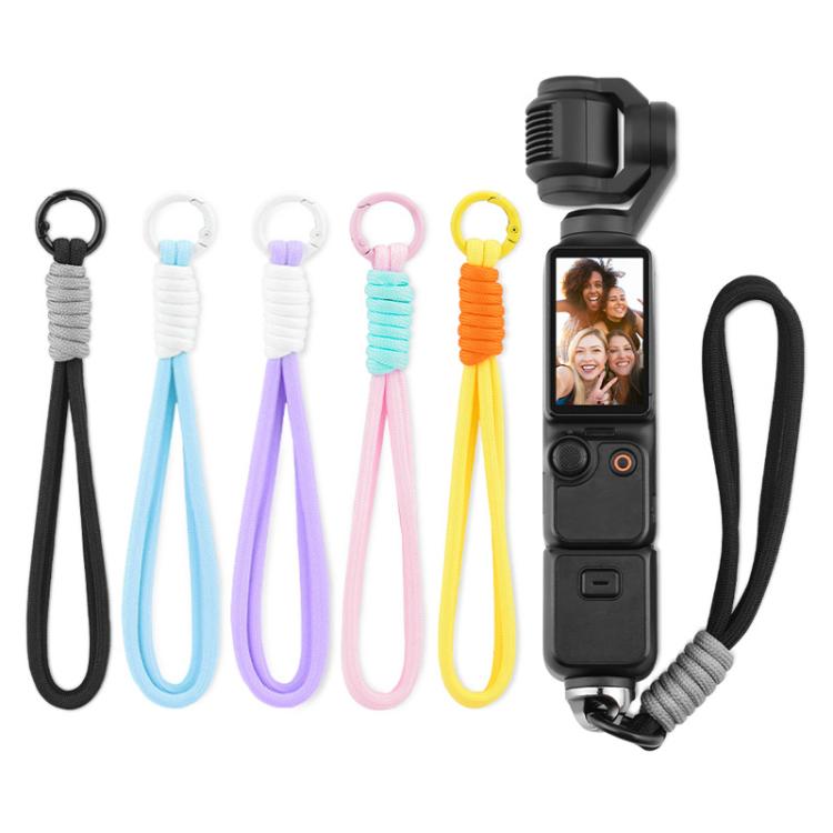 BRDRC Sports Camera Hand Lanyard With 1/4 inch Screw Loss Prevention Lanyard Wrist Strap Accessories(Black Rope Gray Knot)