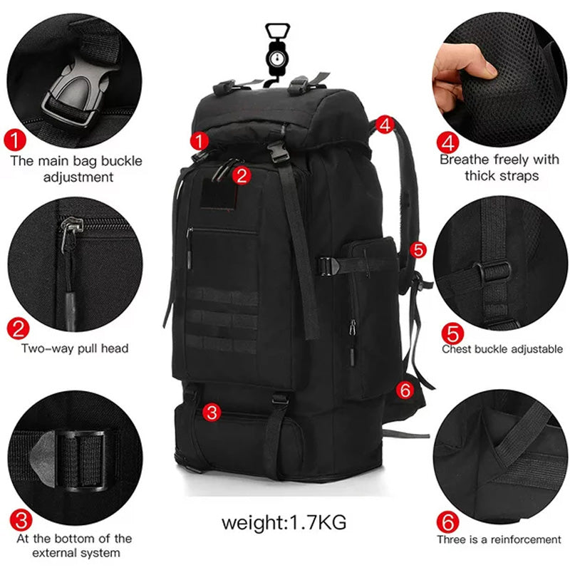 Sandsberg | Pack Rucksack Tasche 100L Wasserdicht Taktische Militär Wandern Camping TASCHEN
