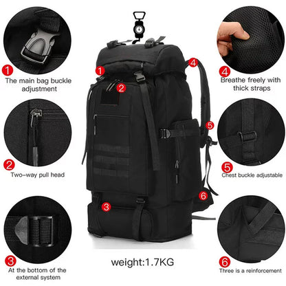Sandsberg | Pack Rucksack Tasche 100L Wasserdicht Taktische Militär Wandern Camping TASCHEN