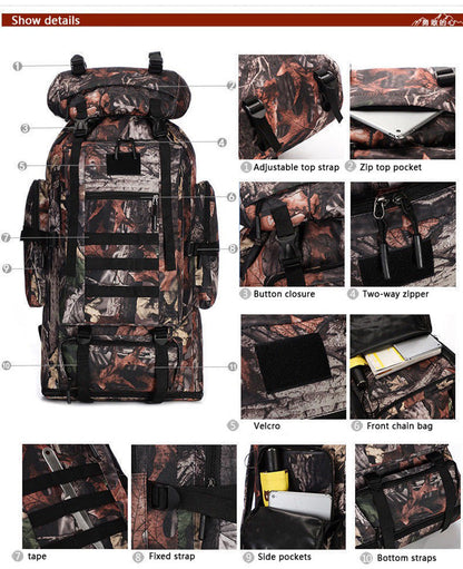 Sandsberg | Pack Rucksack Tasche 100L Wasserdicht Taktische Militär Wandern Camping TASCHEN