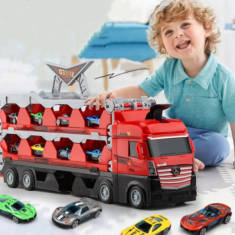 RaceTruck Mit Faltbarer Rennbahn - Spielspaß Für Jungen