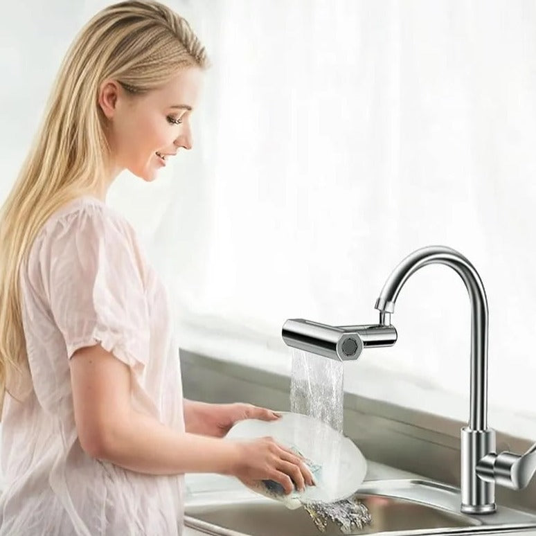 Multifunktionale Universelle Wasserhahnduschverlängerung, Wasserfall-Wasserhahnkopf, spritzsichere Wasserbesprühdüse für die Küche