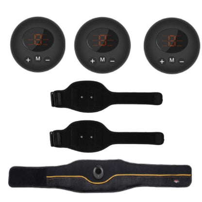 Sandsberg | Wiederaufladbarer Smart-EMS-Bauchgurt für zu Hause, mit Verschluss, atmungsaktivem Mesh, 6 Modi und 9 Stufen, für Zuhause, Büro & Fitnessstudio