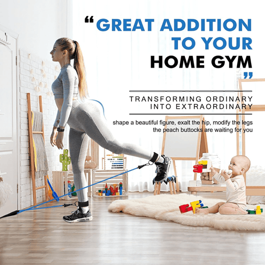 Sandsberg | Widerstandsband-Set für das Ganzkörpertraining & Rehabilitation mit Griffen, Knöchelriemen & Türanker