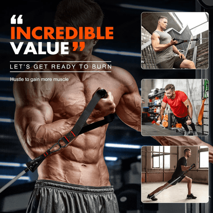 Sandsberg | Widerstandsband-Set für das Ganzkörpertraining & Rehabilitation mit Griffen, Knöchelriemen & Türanker