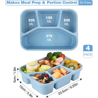 BentoBox – Set mit 4 Snackboxen mit Fächern